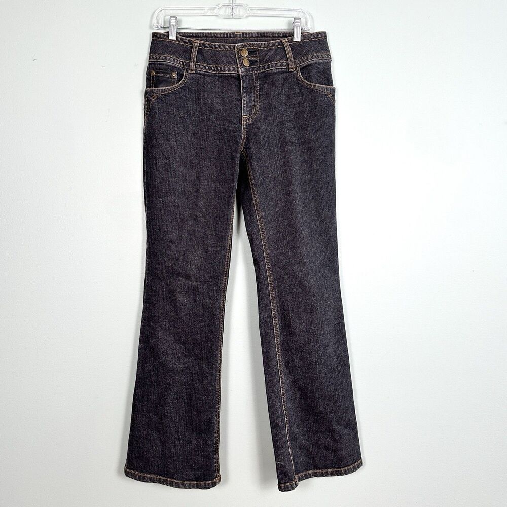 CAbi Bootcut Jeans Womens 8 Gray Indigo Contemporary Fit Mid Rise 895R